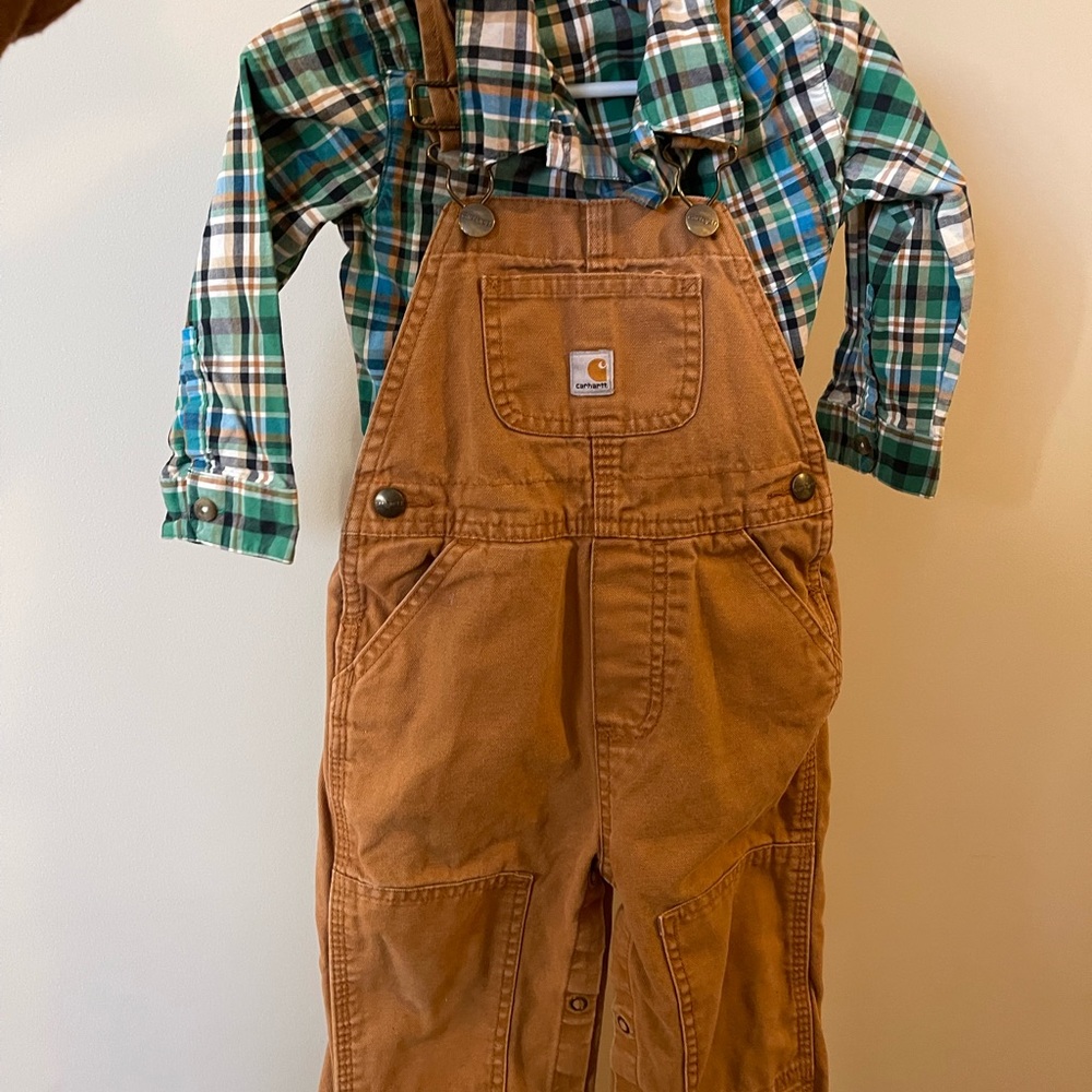 Carhartt Brown Kids Overalls